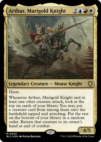Arthur, Marigold Knight (BLC-005)  Foil - Bloomburrow Commander