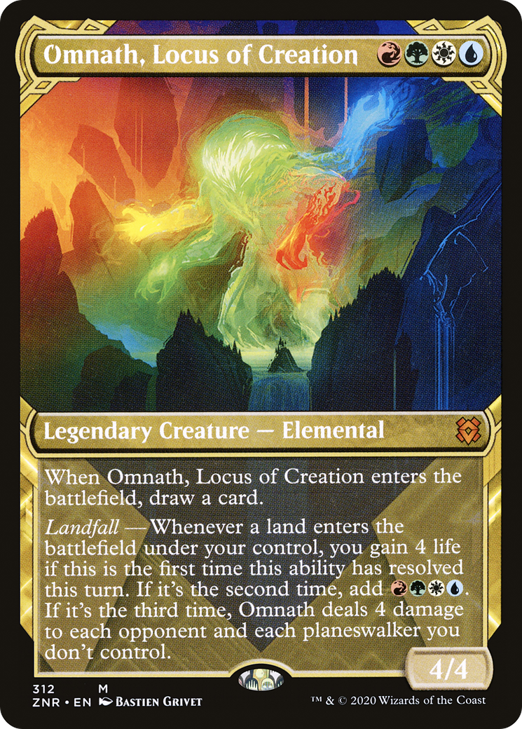 Omnath, Locus of Creation (Showcase) (ZNR-312)  Foil - Zendikar Rising: (Showcase)