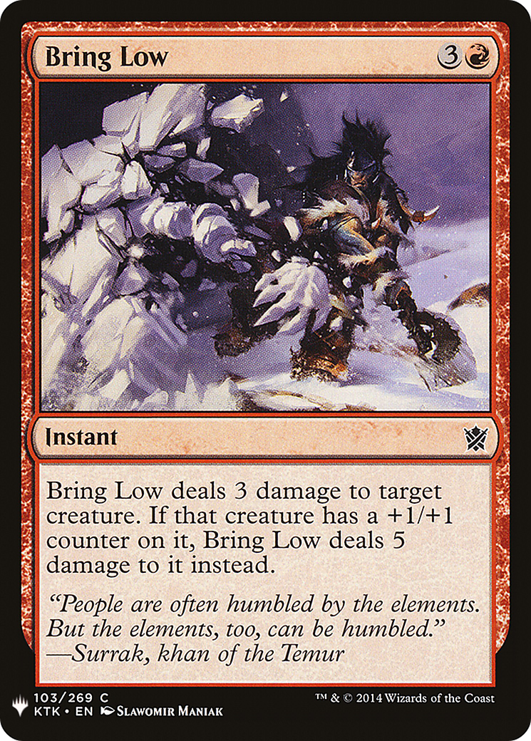 Bring Low (LIST-KTK-103)  - The List