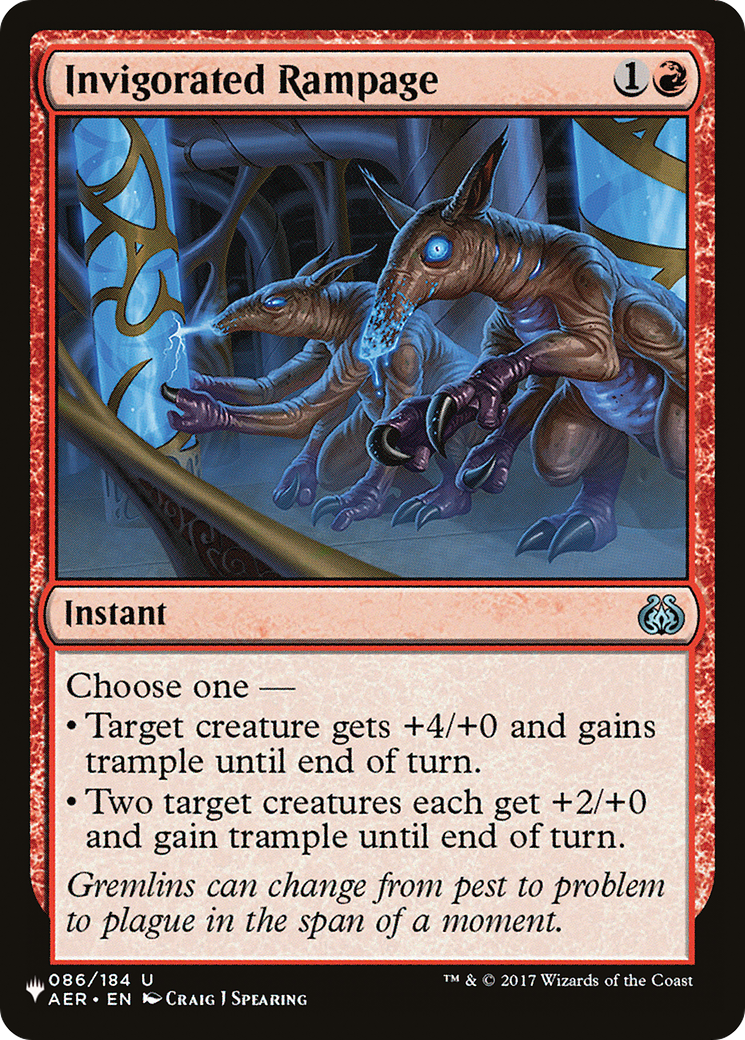 Invigorated Rampage (LIST-AER-86)  - The List