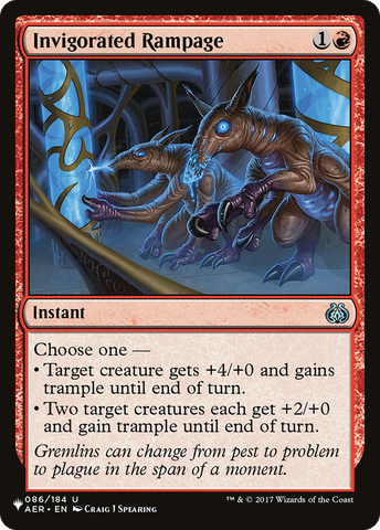 Invigorated Rampage (LIST-AER-86)  - The List
