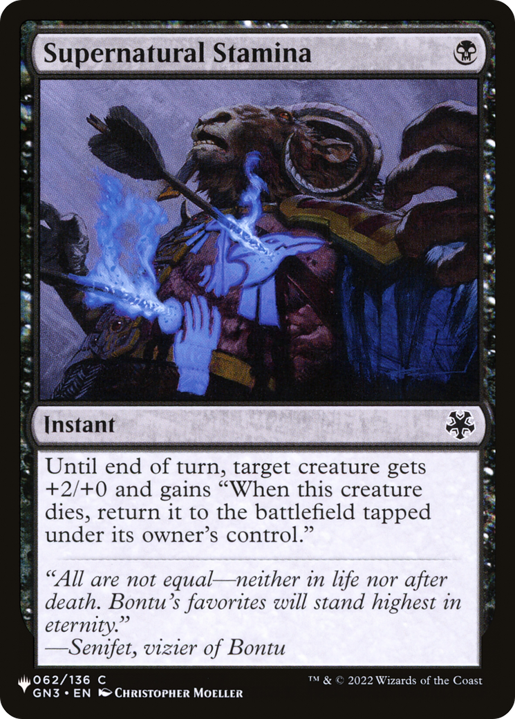Supernatural Stamina (LIST-GN3-62)  - The List