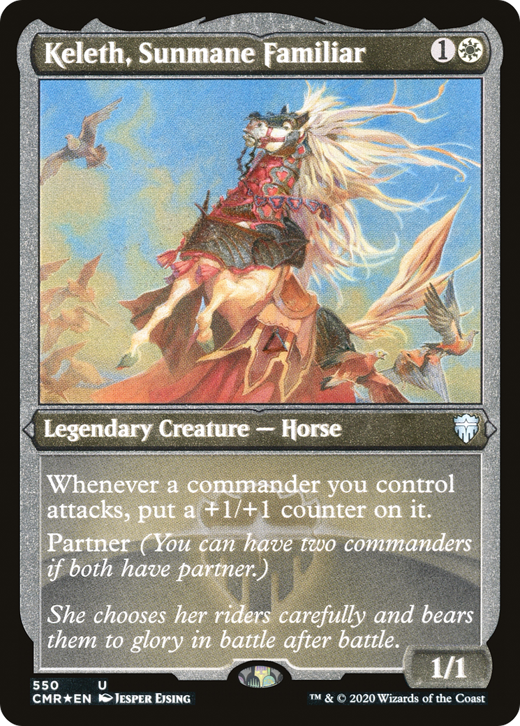 Keleth, Sunmane Familiar (Foil Etched) (CMR-550)  Foil - Commander Legends