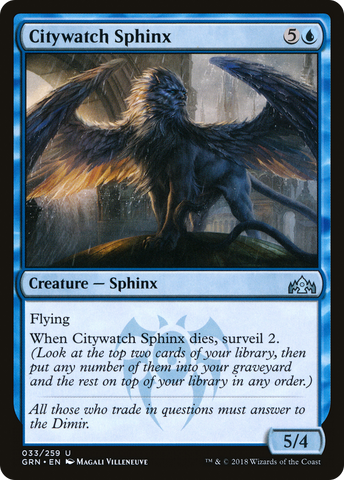 Citywatch Sphinx (GRN-033)  Foil - Guilds of Ravnica