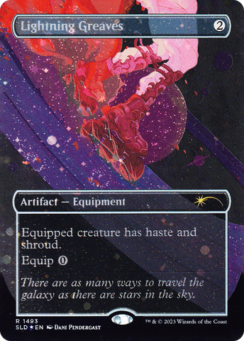 Lightning Greaves (1493) (Galaxy Foil) (SLD-1493)  Foil - Secret Lair Drop (Borderless)