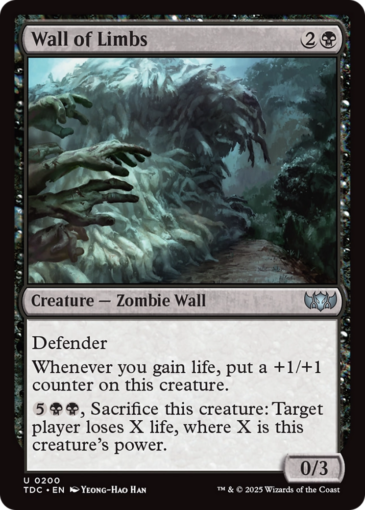 Wall of Limbs (TDC-200) - Commander: Tarkir: Dragonstorm