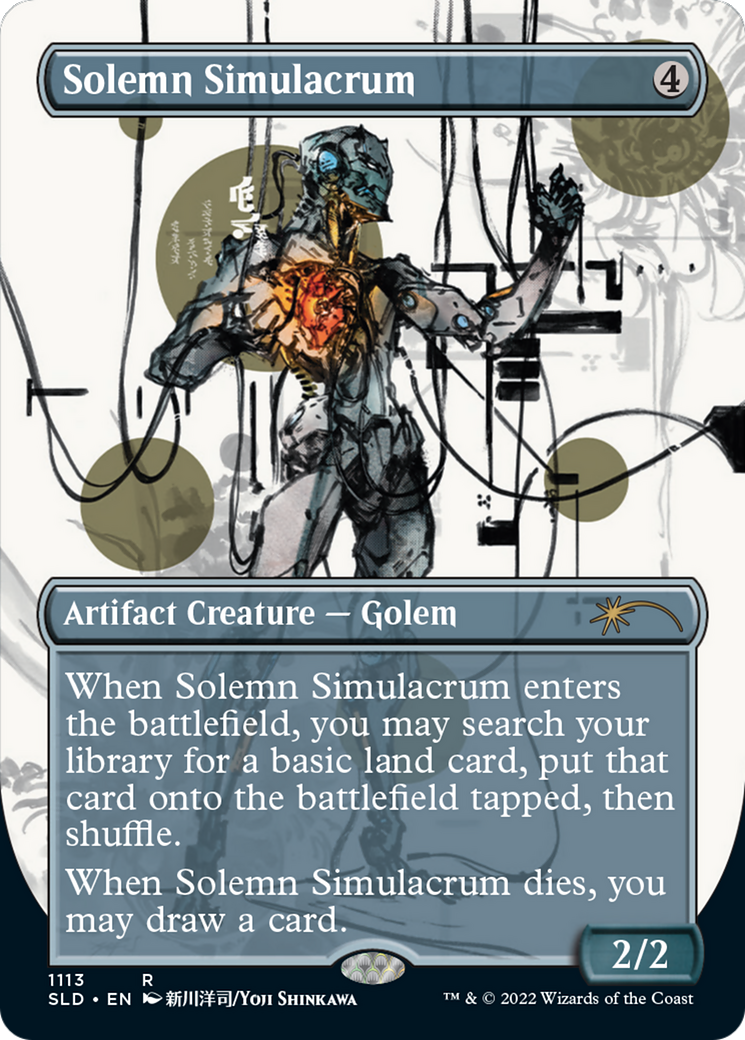 Solemn Simulacrum (1113) (SLD-1113)  Foil - Secret Lair Drop (Borderless)