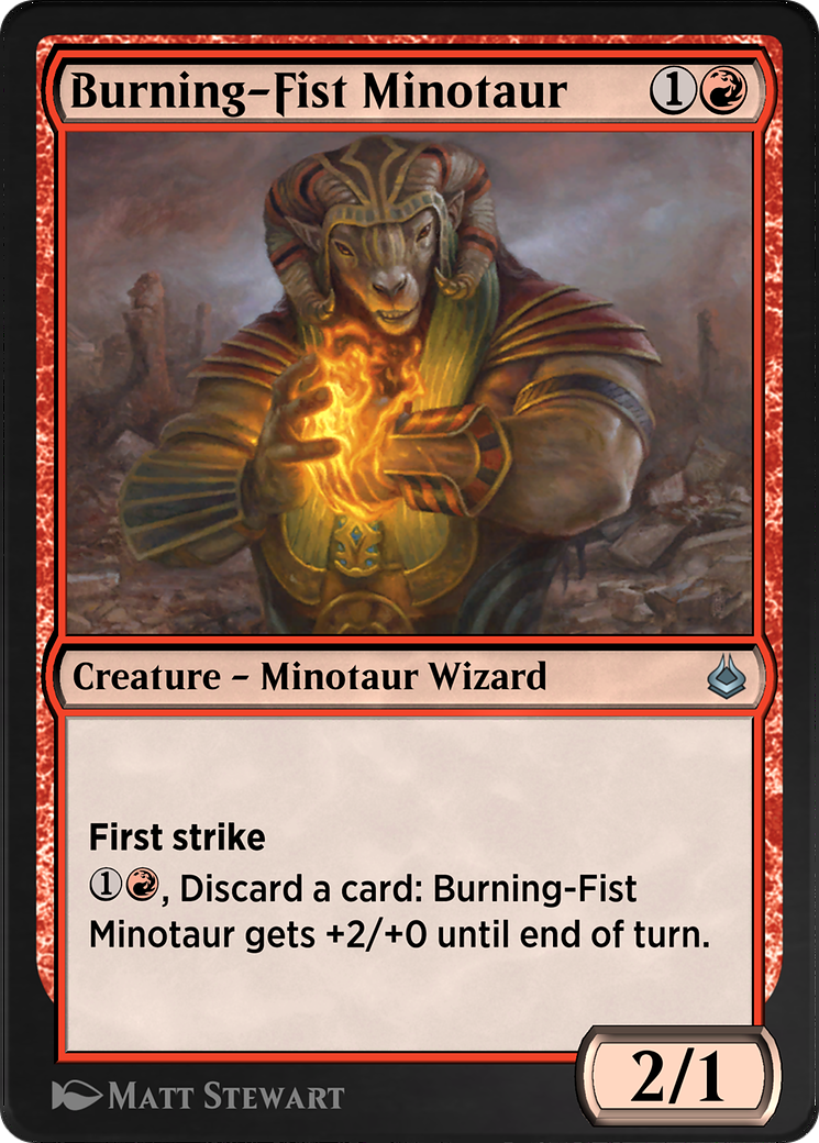 Burning-Fist Minotaur (AKR-143)  - Amonkhet Remastered