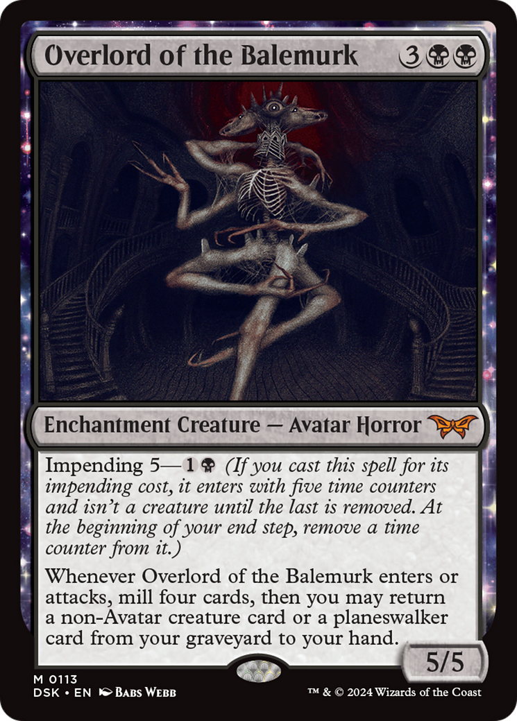 Overlord of the Balemurk (DSK-113)  Foil - Duskmourn: House of Horror: (enchantment)