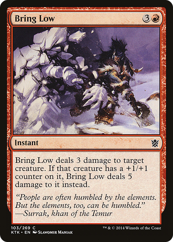 Bring Low (KTK-103)  Foil - Khans of Tarkir