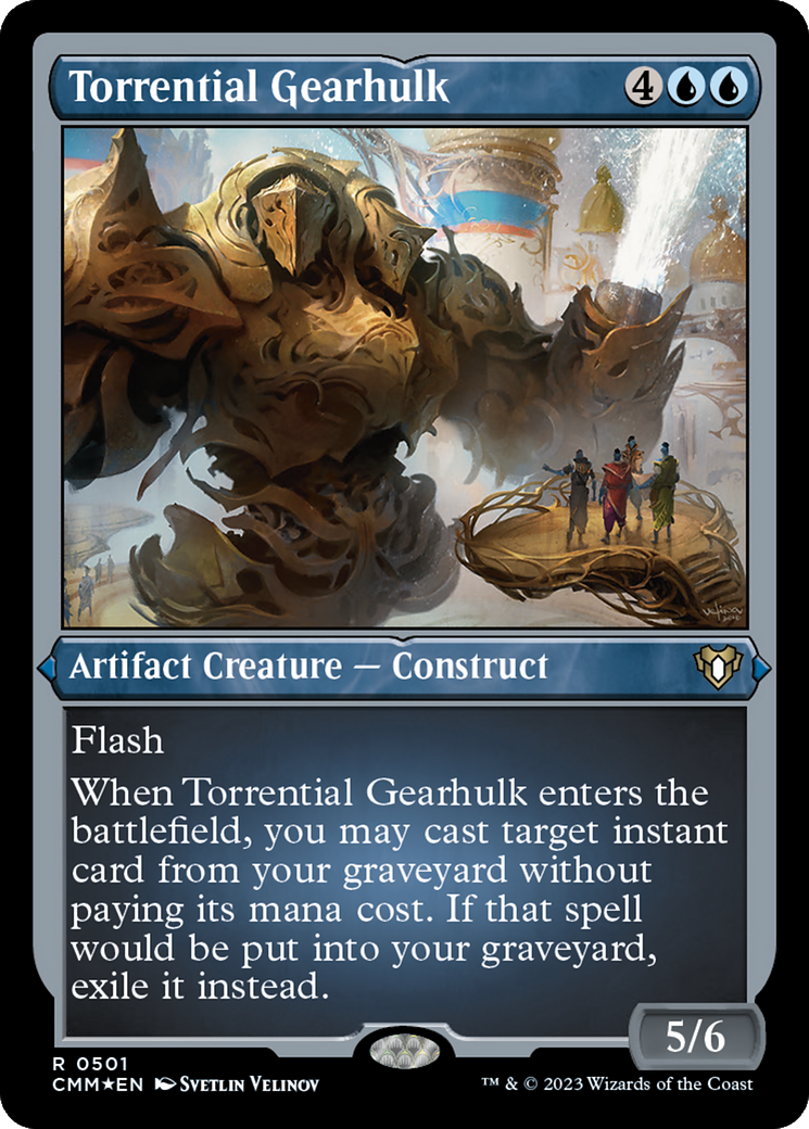 Torrential Gearhulk (CMM-501)  Etched Foil - Commander Masters