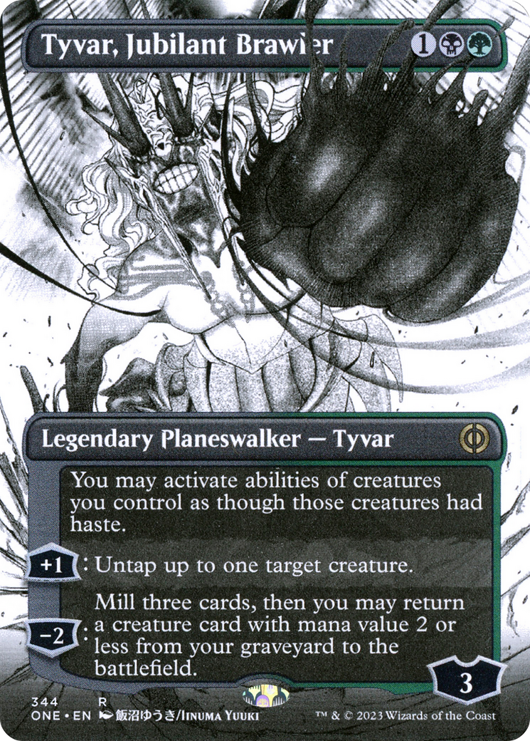 Tyvar, Jubilant Brawler (Borderless) (ONE-344)  - Phyrexia: All Will Be One: (Showcase)