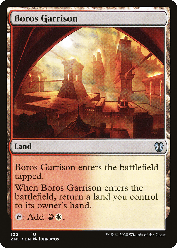 Boros Garrison (ZNC-122)  - Zendikar Rising Commander