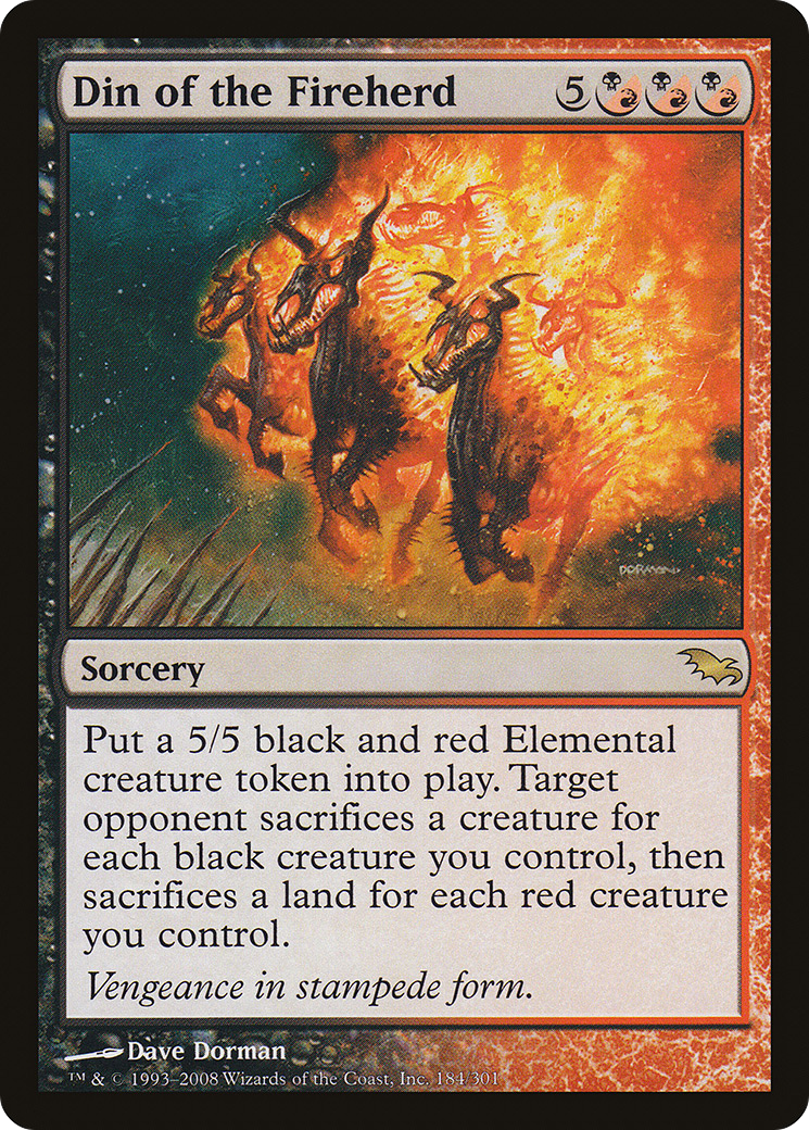 Din of the Fireherd (SHM-184)  Foil - Shadowmoor