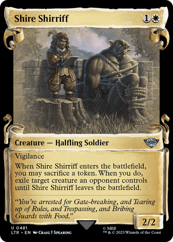 Shire Shirriff (Showcase Scrolls) (LTR-481)  Foil - The Lord of the Rings: Tales of Middle-earth: (Showcase)