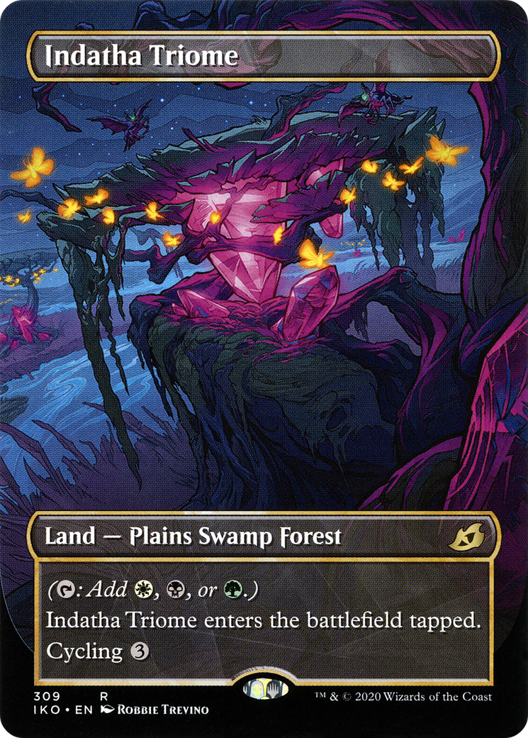 Indatha Triome (Showcase) (IKO-309)  Foil - Ikoria: Lair of Behemoths: (Showcase) (Borderless)