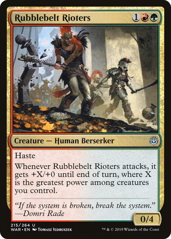 Rubblebelt Rioters (WAR-215)  Foil - War of the Spark