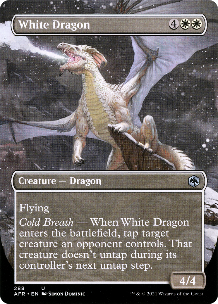White Dragon (Borderless) (AFR-288) - Adventures in the Forgotten Realms (Borderless)
