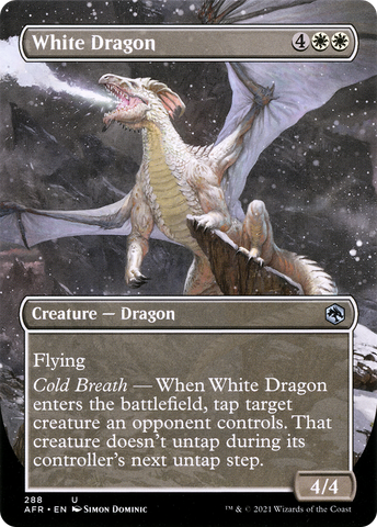 White Dragon (Borderless) (AFR-288)  Foil - Adventures in the Forgotten Realms (Borderless)
