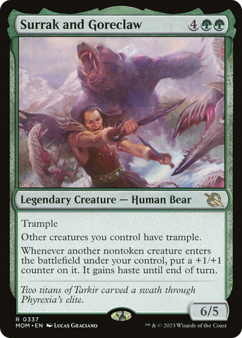 Surrak and Goreclaw (MOM-337)  Foil - March of the Machine