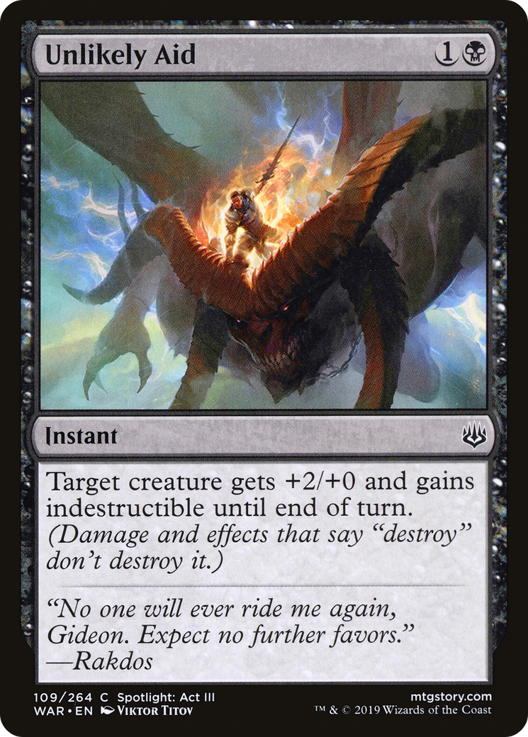 Unlikely Aid (WAR-109)  Foil - War of the Spark