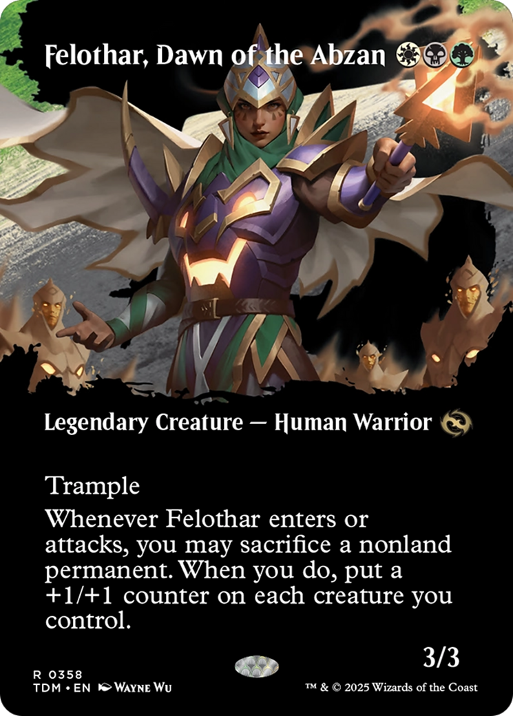 Felothar, Dawn of the Abzan (TDM-358) - Tarkir: Dragonstorm: (Showcase) (Borderless) Foil