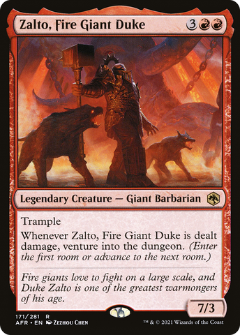 Zalto, Fire Giant Duke (AFR-171)  Foil - Adventures in the Forgotten Realms