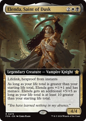 Elenda, Saint of Dusk (Extended Art) (FDN-479)  - Foundations: (Extended Art)