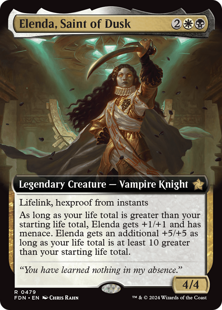 Elenda, Saint of Dusk (Extended Art) (FDN-479)  Foil - Foundations: (Extended Art)