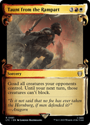 Taunt from the Rampart (Showcase Scrolls) (LTC-481) - Tales of Middle-earth Commander: (Showcase) Foil