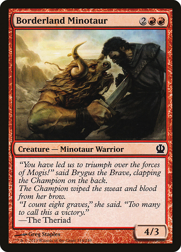 Borderland Minotaur (THS-114)  Foil - Theros