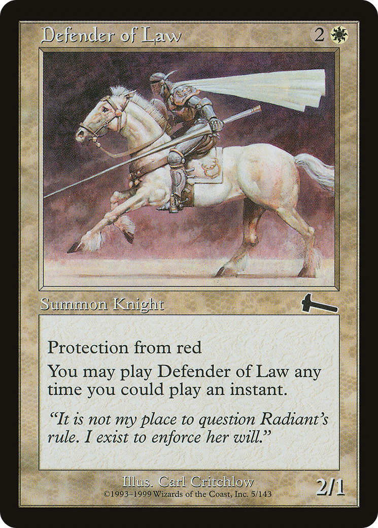 Defender of Law (ULG-005)  Foil - Urza's Legacy