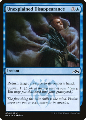 Unexplained Disappearance (GRN-056)  - Guilds of Ravnica