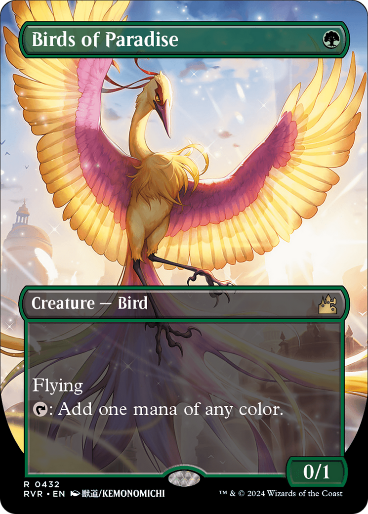 Birds of Paradise (Anime Borderless) (RVR-432)  - Ravnica Remastered