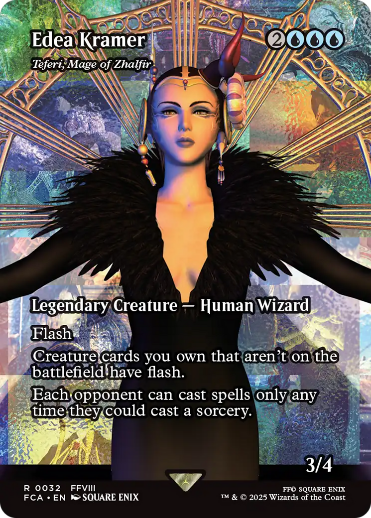 Edea Kramer - Teferi, Mage of Zhalfir (Showcase) (FCA-032)  - FINAL FANTASY: Through the Ages / Edea Kramer (Borderless)