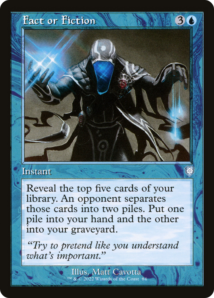 Fact or Fiction (Retro Frame) (BRC-084)  - The Brothers' War Commander