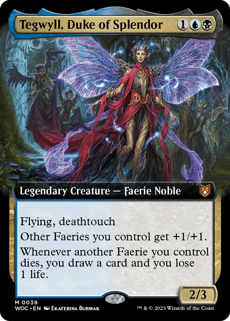 Tegwyll, Duke of Splendor (Extended Art) (WOC-039)  - Wilds of Eldraine Commander: (Extended Art)