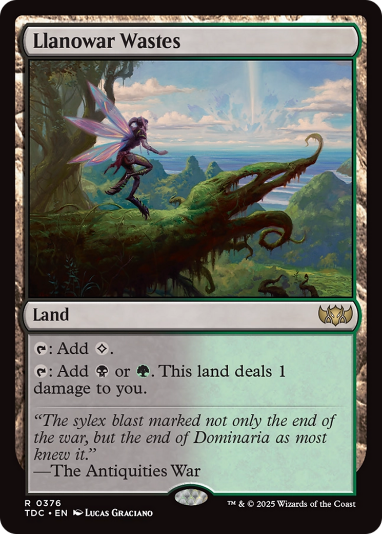 Llanowar Wastes (TDC-376) - Commander: Tarkir: Dragonstorm