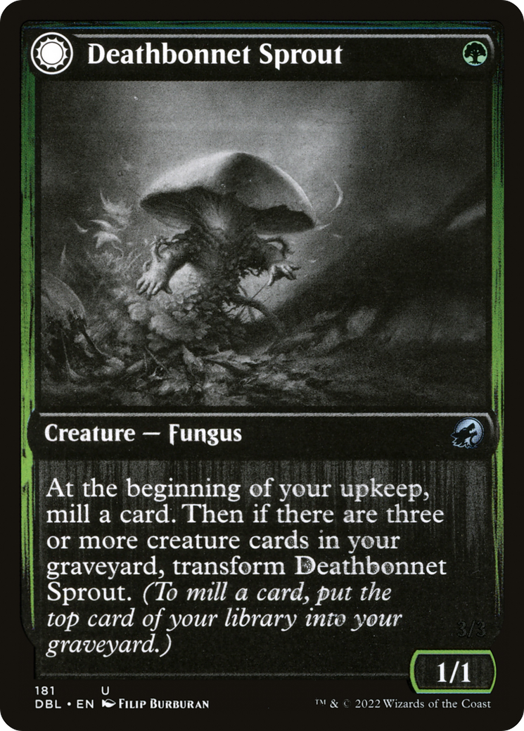 Deathbonnet Sprout (DBL-181)  Foil - Innistrad: Double Feature: (Double Faced Transform)