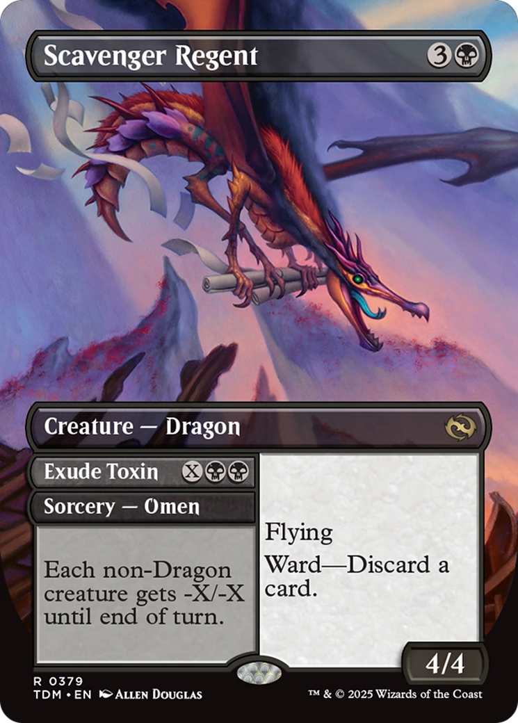 Scavenger Regent // Exude Toxin // Scavenger Regent (TDM-379) - Tarkir: Dragonstorm (Borderless)