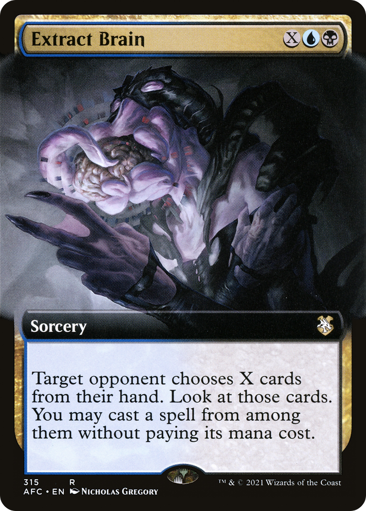 Extract Brain (Extended Art) (AFC-315) - Adventures in the Forgotten Realms Commander