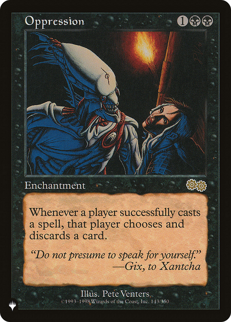 Oppression (LIST-143/350)  - The List