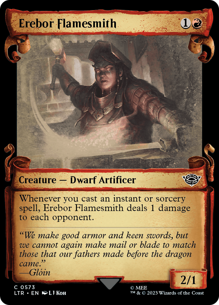 Erebor Flamesmith (Showcase Scrolls) (LTR-573)  Foil - The Lord of the Rings: Tales of Middle-earth: (Showcase)