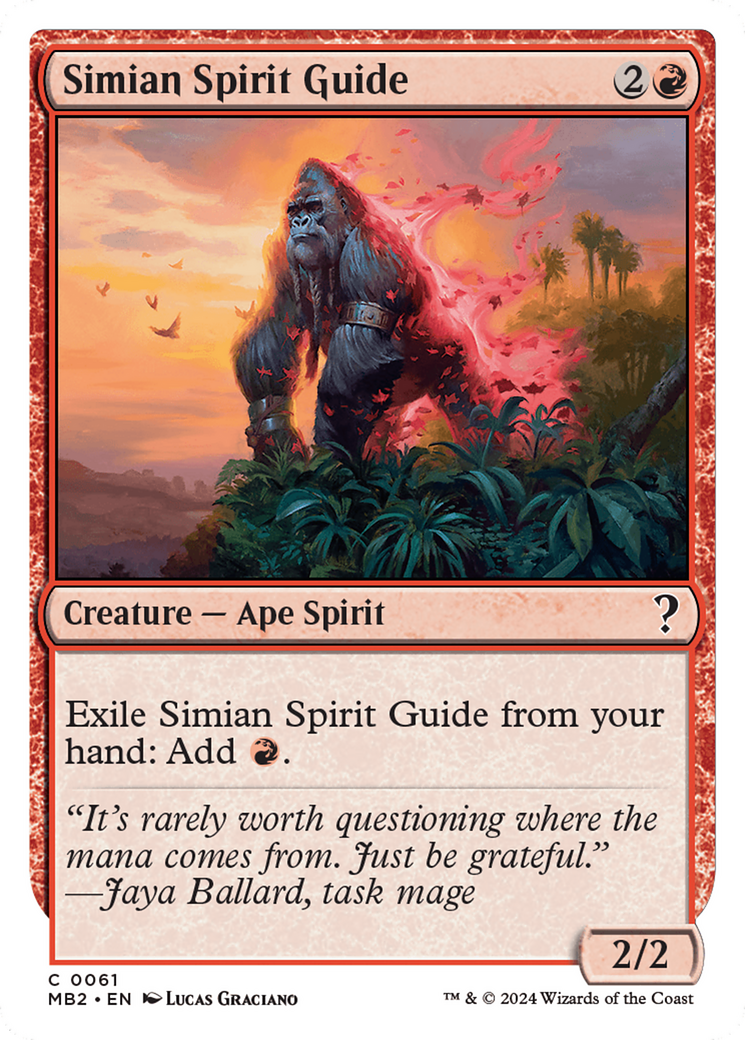 Simian Spirit Guide (White Border) (MB2-061)  - Mystery Booster 2