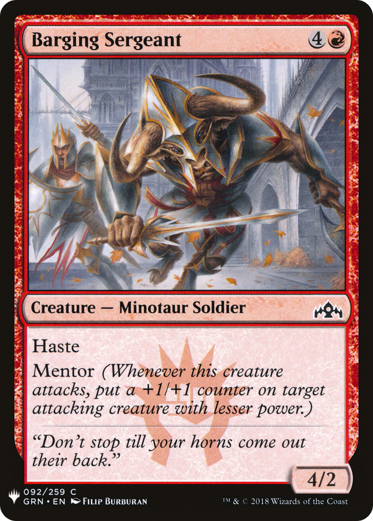 Barging Sergeant (LIST-GRN-92)  - The List