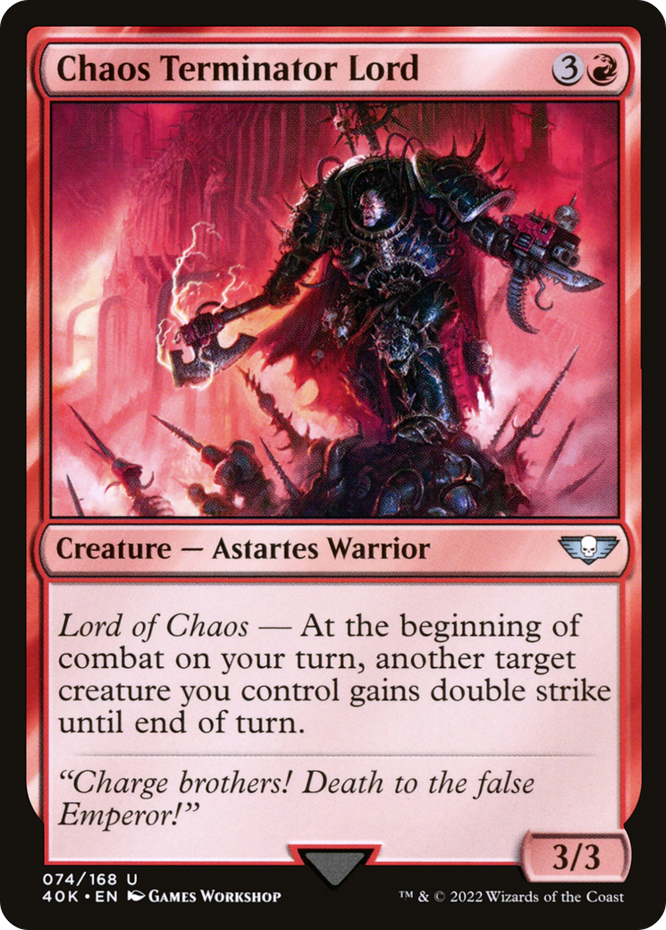 Chaos Terminator Lord (40K-074)  - Warhammer 40,000 Commander