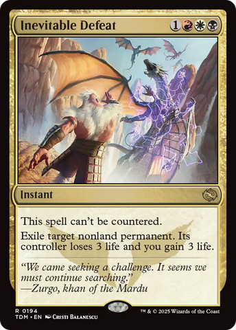Inevitable Defeat (TDM-194)  - Tarkir: Dragonstorm