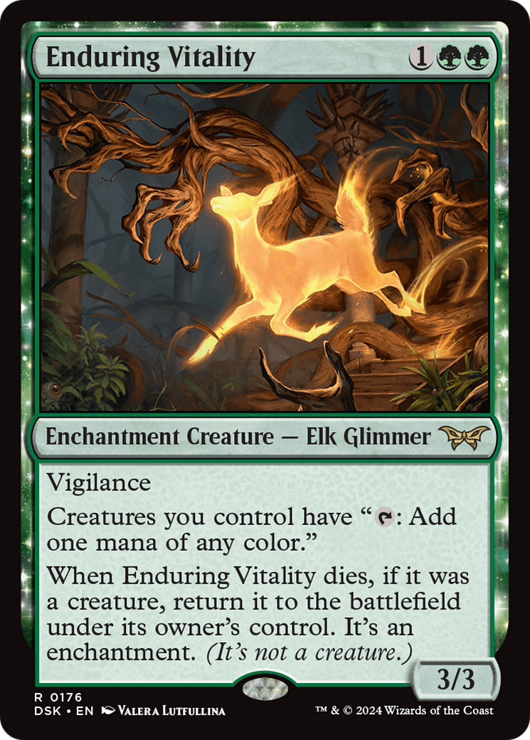 Enduring Vitality (DSK-176)  Foil - Duskmourn: House of Horror: (enchantment)