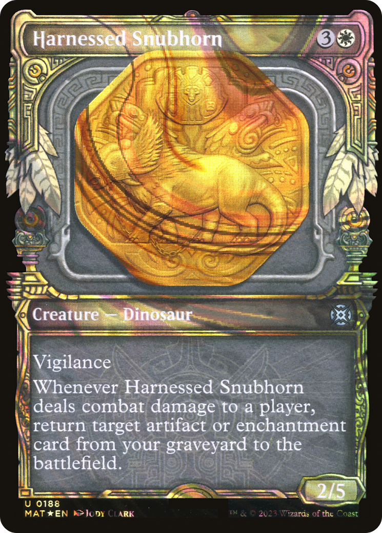 Harnessed Snubhorn (Halo Foil) (MAT-188)  Foil - March of the Machine: The Aftermath: (Showcase)