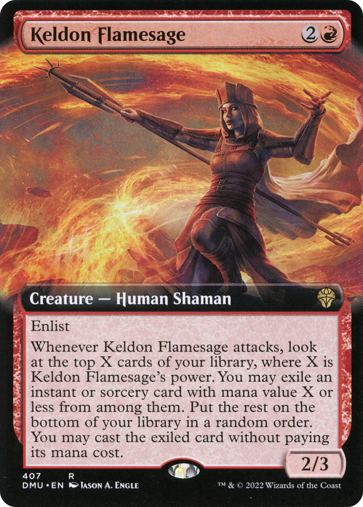 Keldon Flamesage (Extended Art) (DMU-407)  Foil - Dominaria United: (Extended Art)